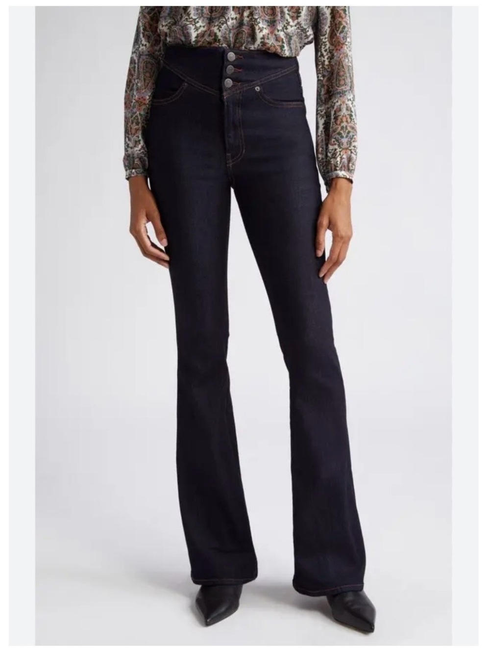 Veronica Beard High-Rise blue Flare Jeans size 30 nwt